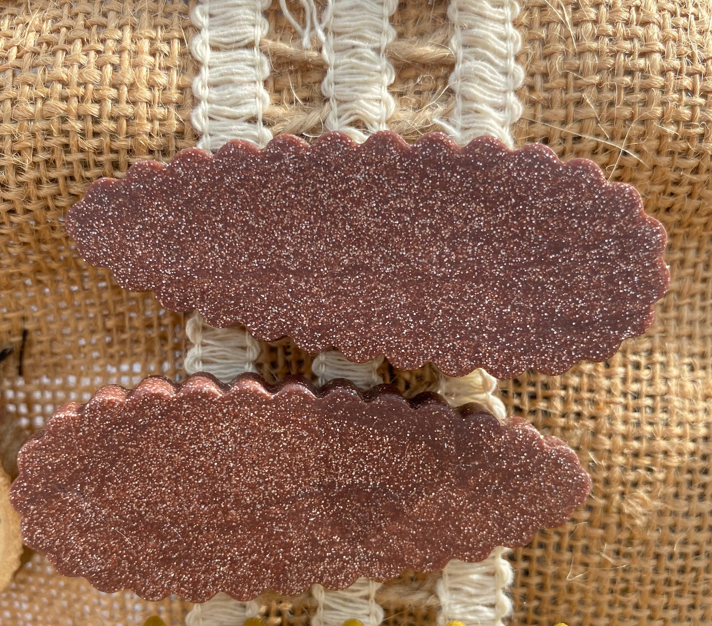 Barrettes cheveux en pâte polymère et résine