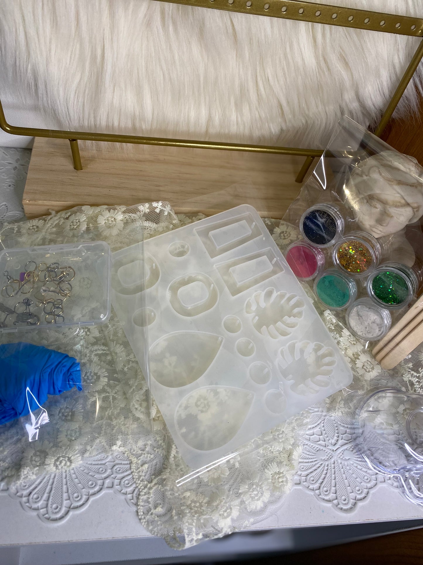 Kit résine boucles d’oreilles