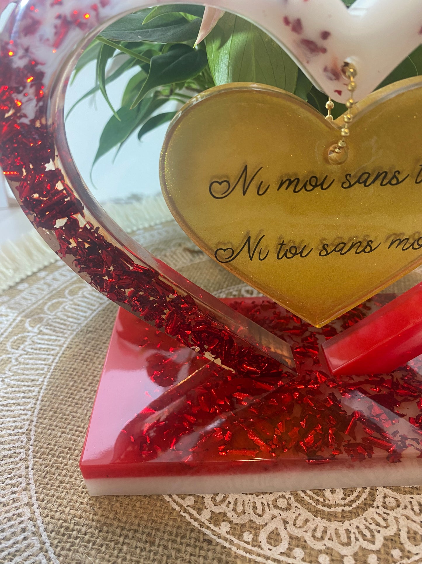 Coeur et coeur suspendu