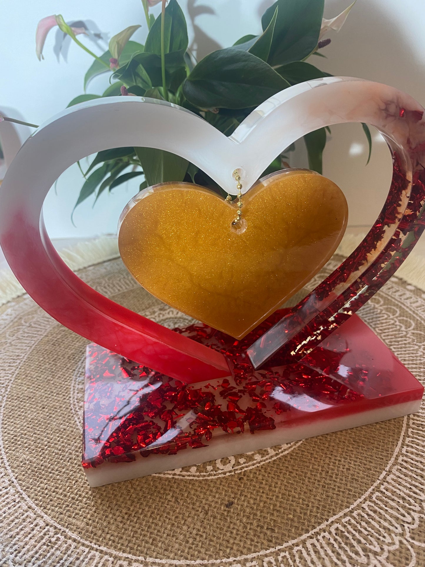 Coeur et coeur suspendu