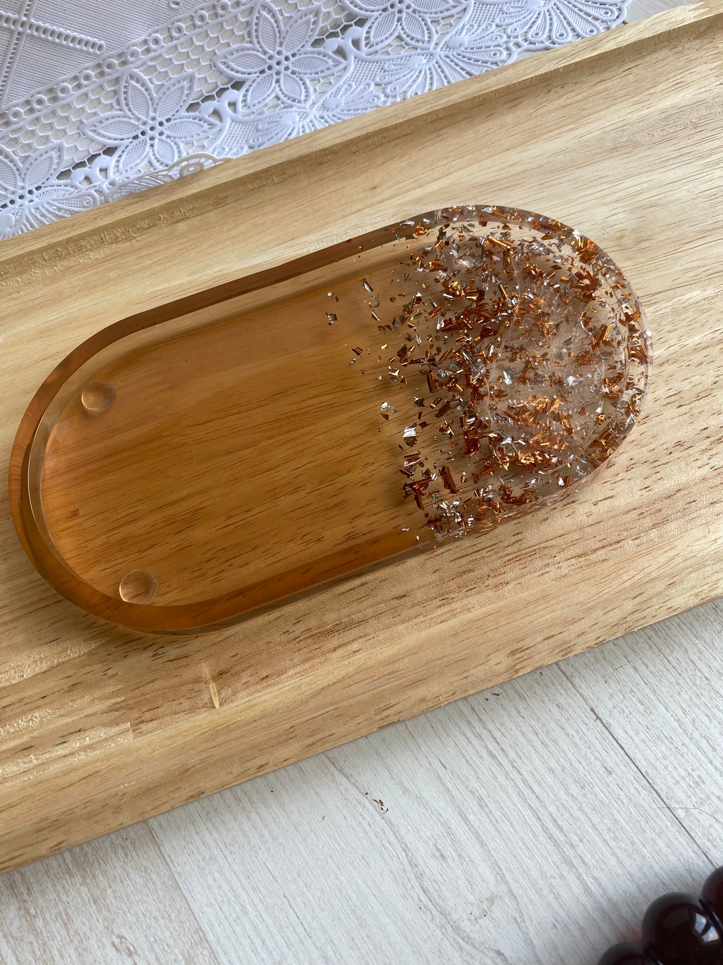 Plateau motif feuille