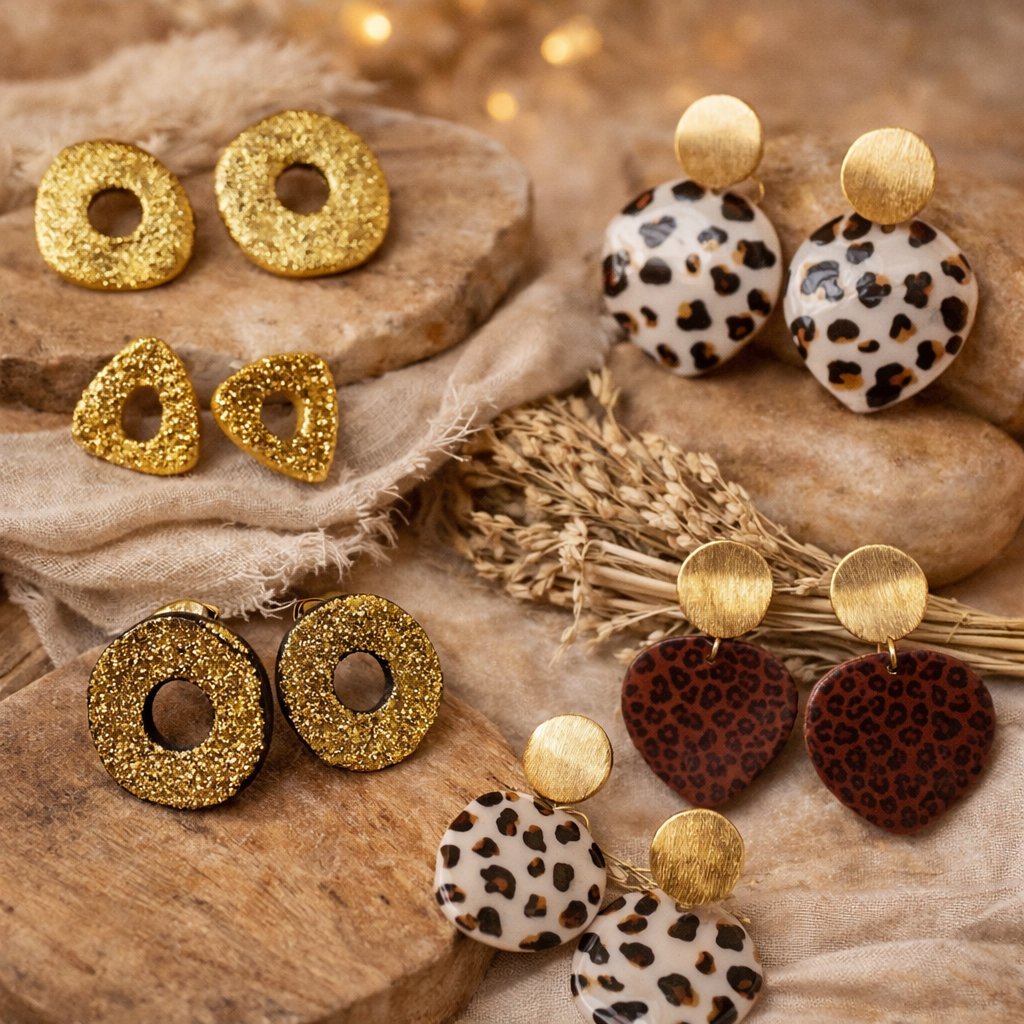 2. ✨Boucles d’Oreilles en pâte polymère