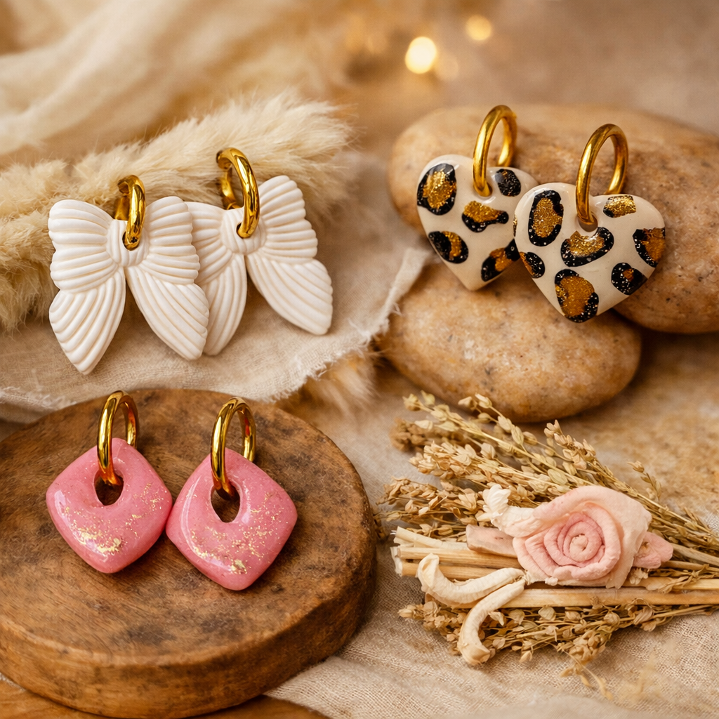 1. 🤍 Pampilles en pâte polymère