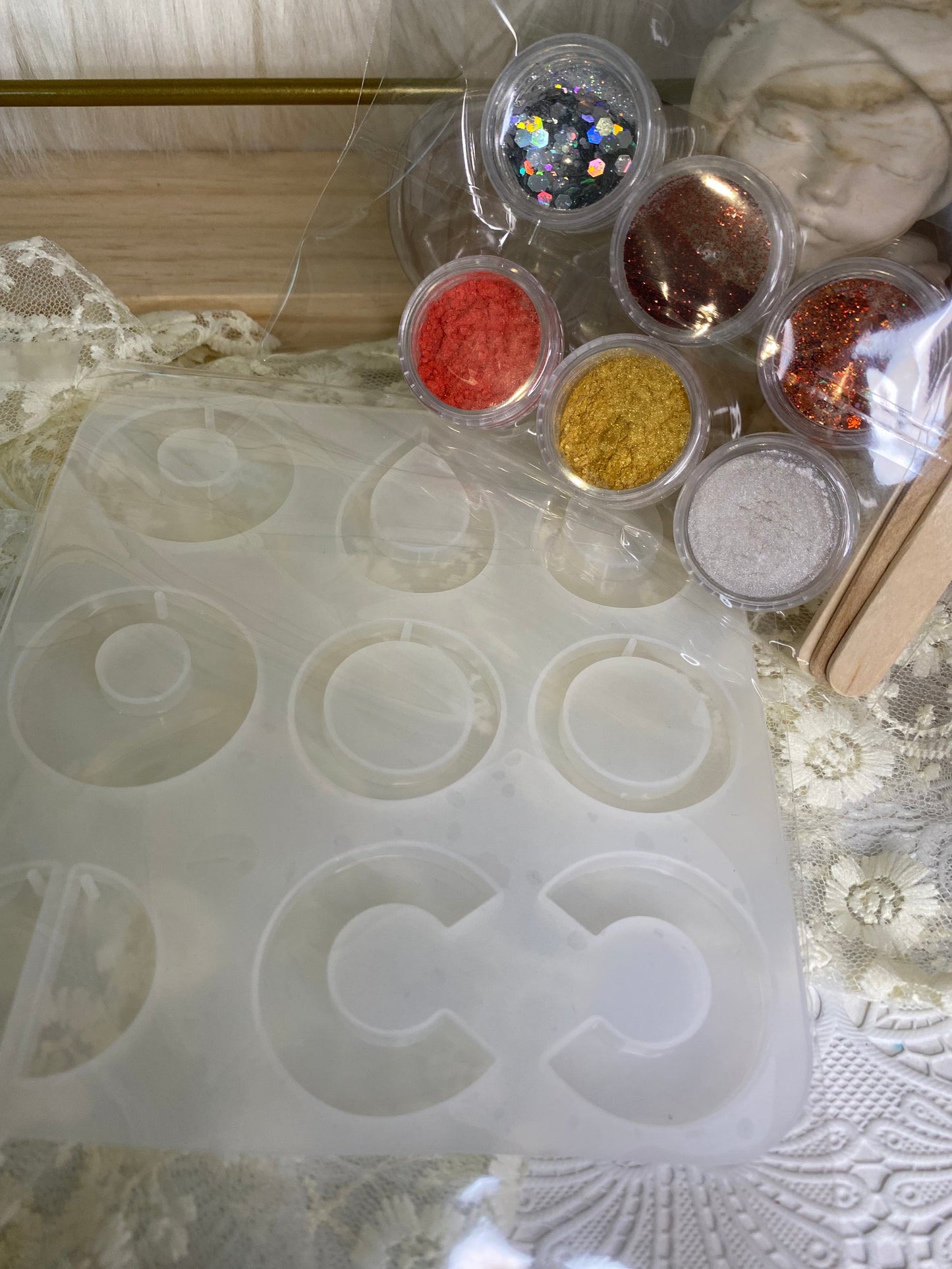 Kit résine boucles d’oreilles