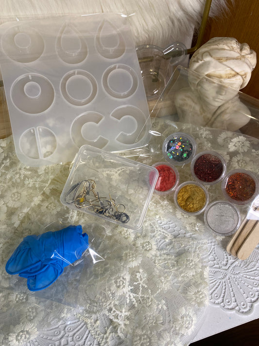 Kit résine boucles d’oreilles