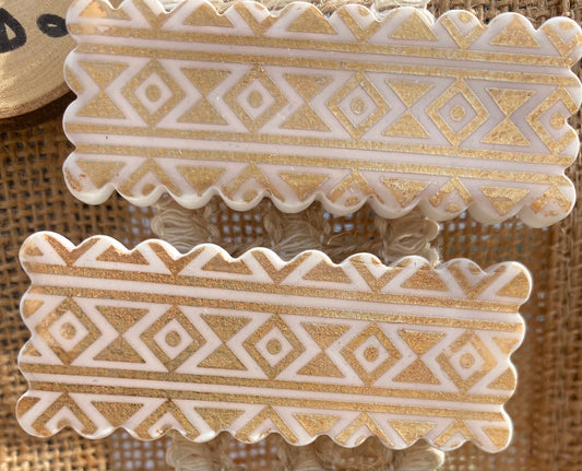 Barrettes cheveux en pâte polymère et résine