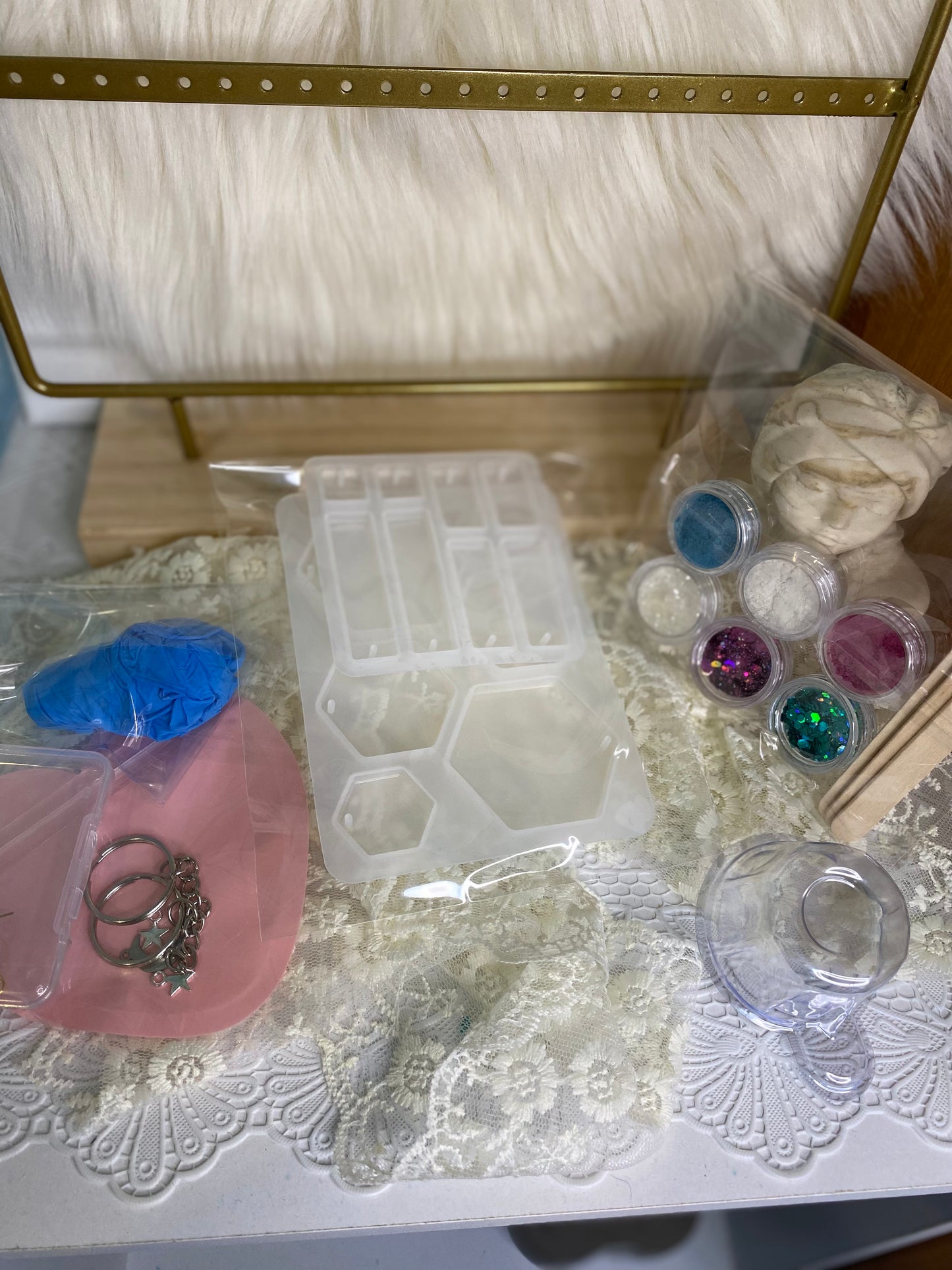 Kit résine boucles d’oreilles