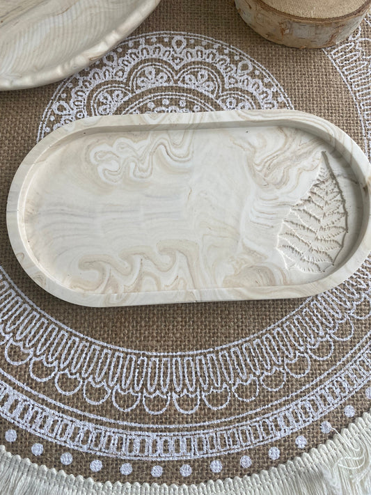 Plateau motif feuille