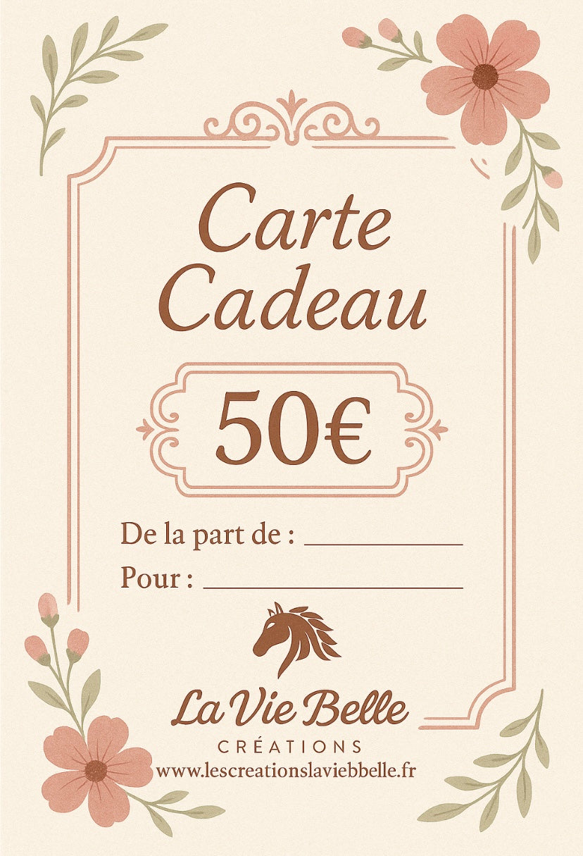 Carte Cadeau Les créations La Vie Belle