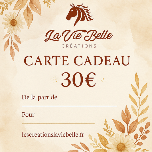 Carte Cadeau Les créations La Vie Belle
