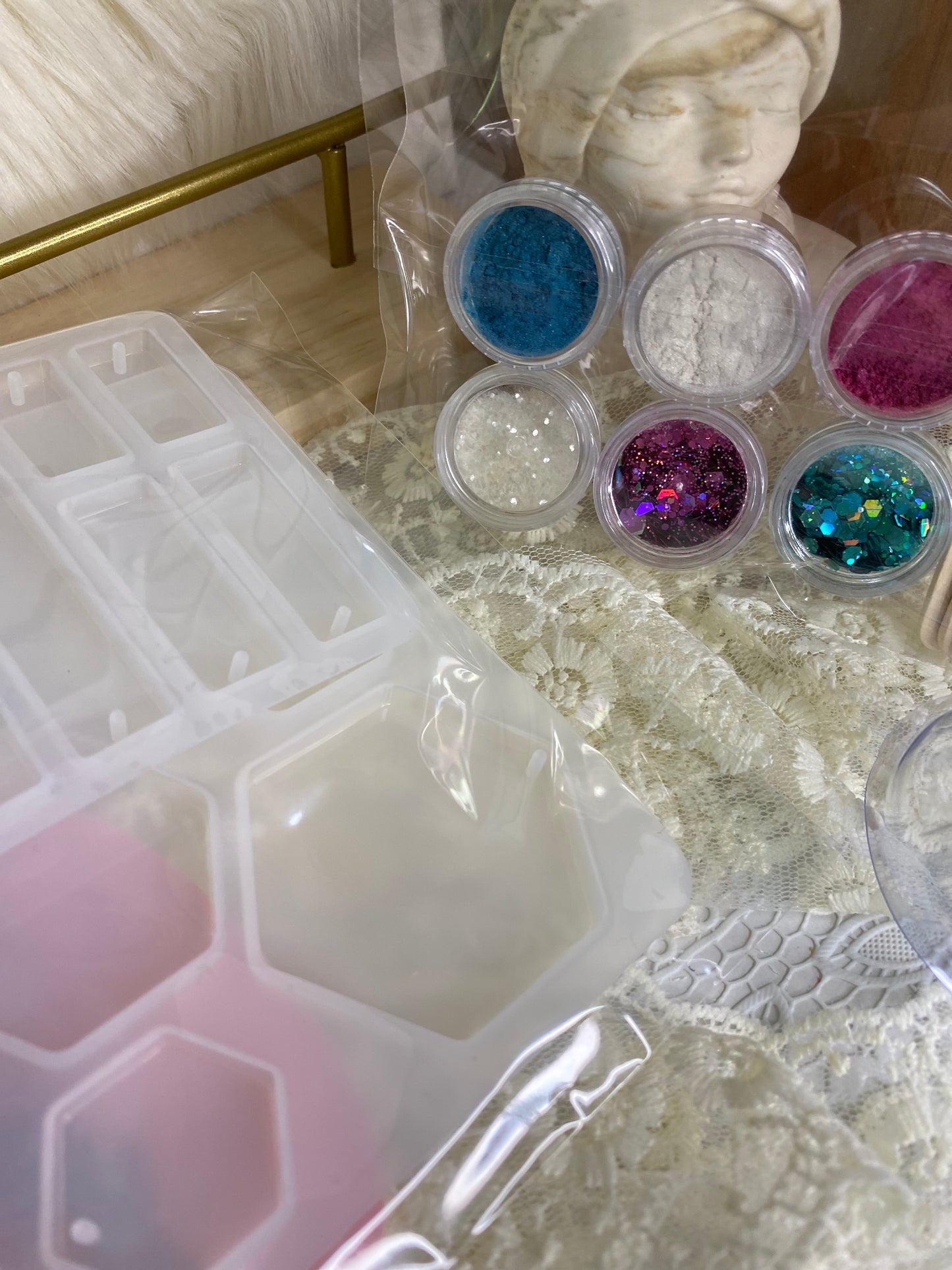 Kit résine boucles d’oreilles