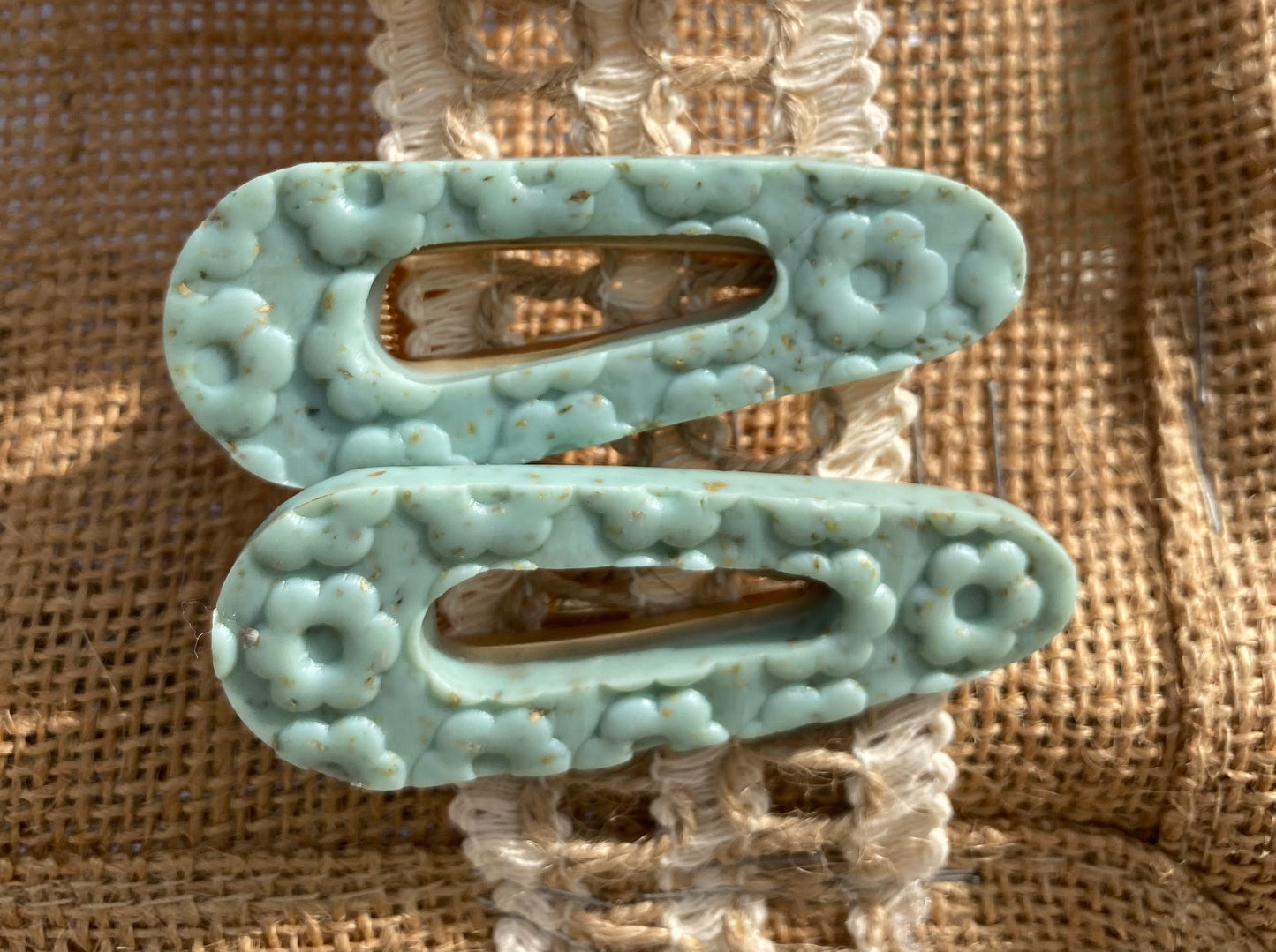 Barrettes cheveux en pâte polymère et résine