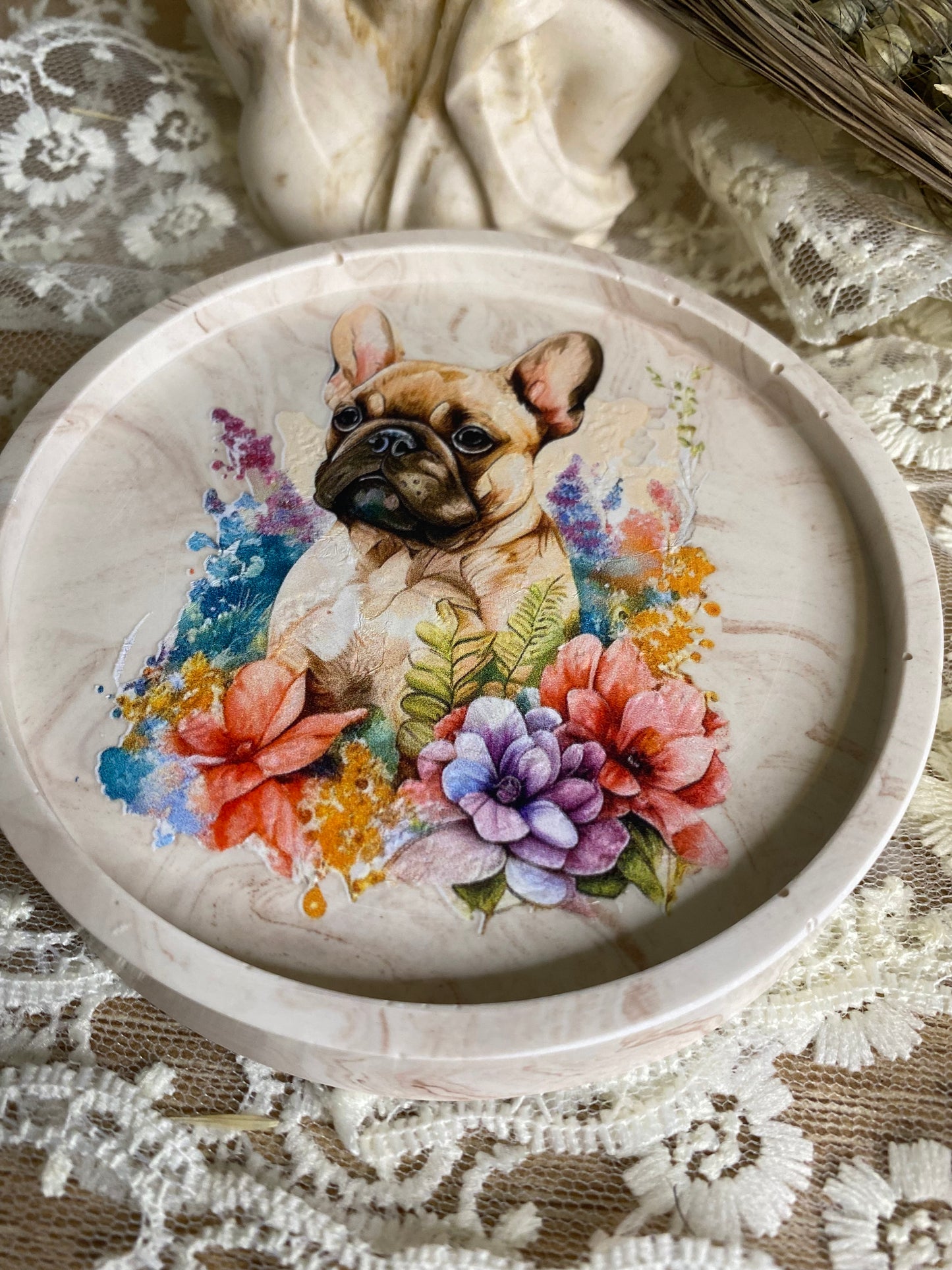 Petit plateau décoré
