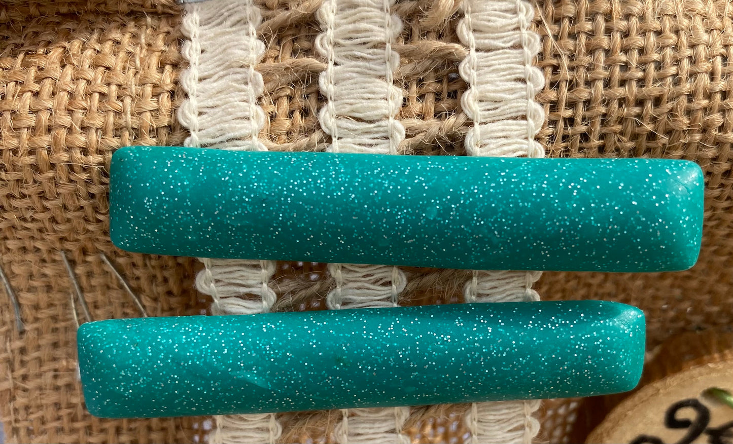 Barrettes cheveux en pâte polymère et résine
