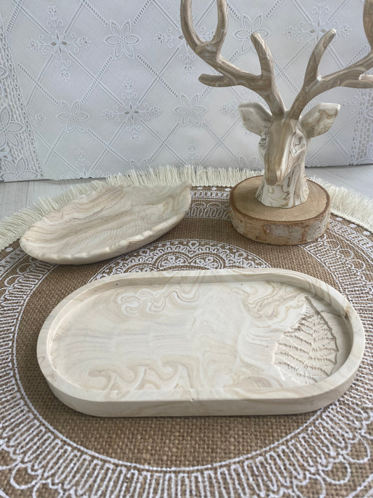 Plateau motif feuille